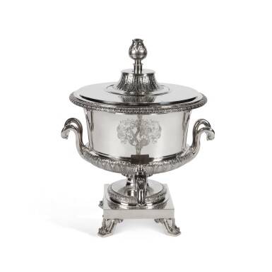 View full screen - View 1 of Lot 85. A George IV Silver Hot Water Urn, John Bridge for Rundell, Bridge & Rundell, London, 1824.