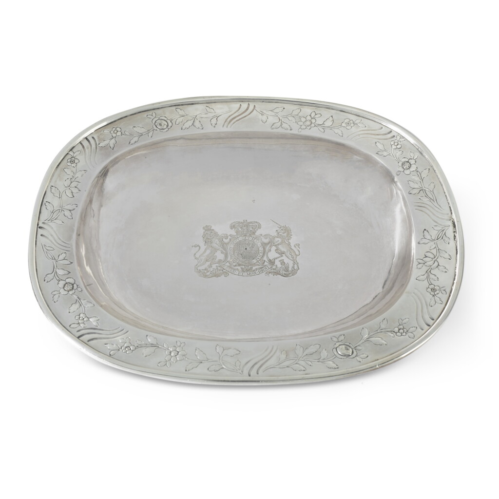 View full screen - View 1 of Lot 396. A George III Silver Basin, Maker's mark LH Italics, possibly Louis Herne, London, 1767.