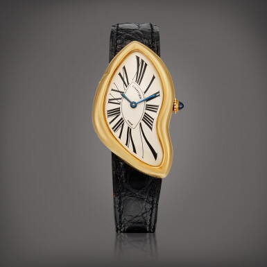 View full screen - View 1 of Lot 2138. Crash A limited edition yellow gold wristwatch, Circa 1991 | 卡地亞 | Crash | 限量版黃金腕錶,約1991年製.