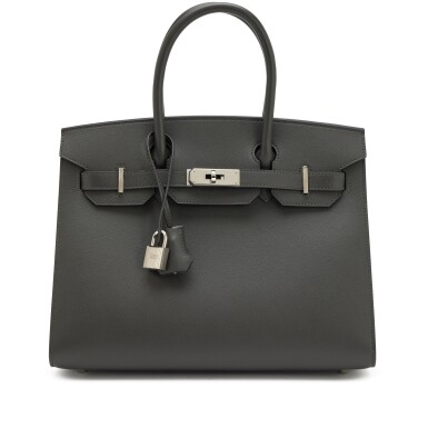 View full screen - View 1 of Lot 7. Graphite Madame Birkin 30 Sellier Palladium Hardware, 2021.