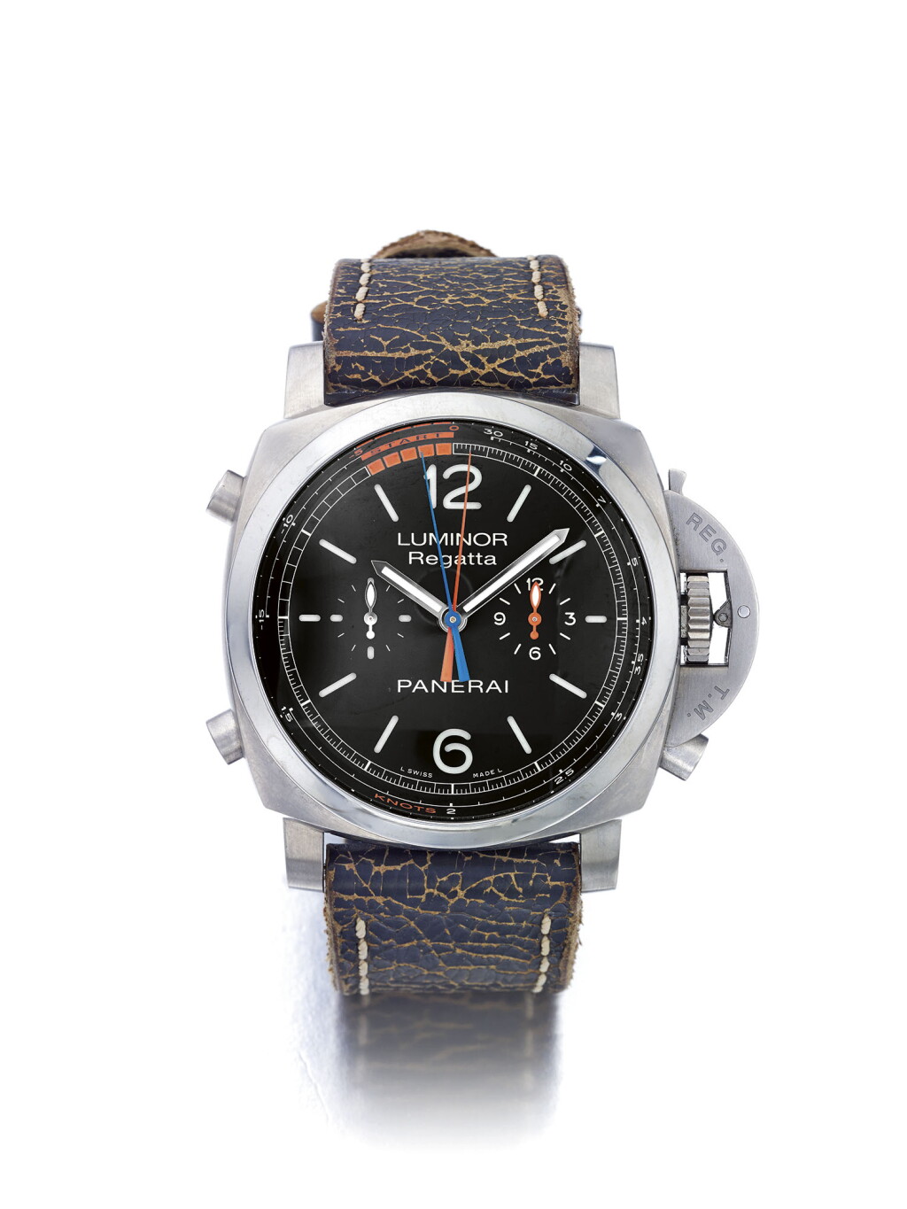 View full screen - View 1 of Lot 43. PANERAI | LUMINOR REGATTA PAM00526, A LIMITED EDITION TITANIUM AUTOMATIC SPLIT-SECONDS FLY-BACK CHRONOGRAPH WRISTWATCH, CIRCA 2010.