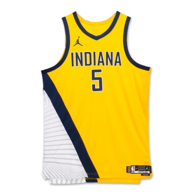 View full screen - View 1 of Lot 38. Jarace Walker Indiana Pacers 2023-2024 Game Worn Statement Edition Jersey.
