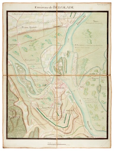 View full screen - View 1 of Lot 68. Belgrade | Manuscript plan of the Siege of Belgrade.