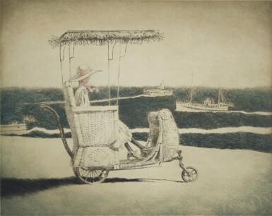 View full screen - View 1 of Lot 38. Atlantic City Rolling Chair.