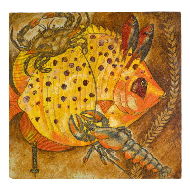 View full screen - View 1 of Lot 62. ABDULRAHIM APABHAI ALMELKAR | UNTITLED (MARINE LIFE).