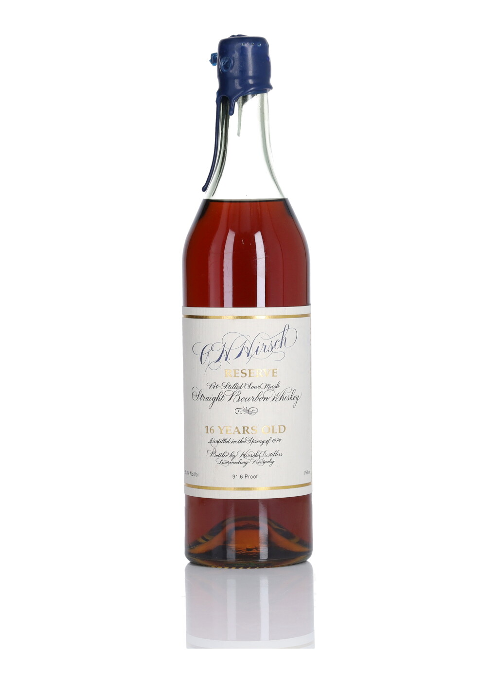 View full screen - View 1 of Lot 107. A.H. Hirsch Reserve 16 Year Old 91.6 Proof 1974 (1 BT 75cl).