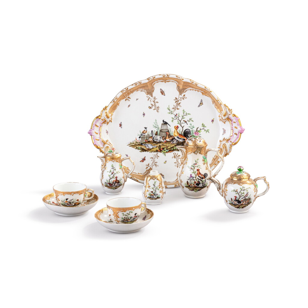 View full screen - View 1 of Lot 693. A Berlin (K.P.M.) porcelain ornithological tête-a-tête service, circa 1780.