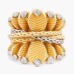 Gold and Diamond ‘Grain de Café’ Ring | 卡地亞|’Grain de Café’ K金 配 鑽石 戒指