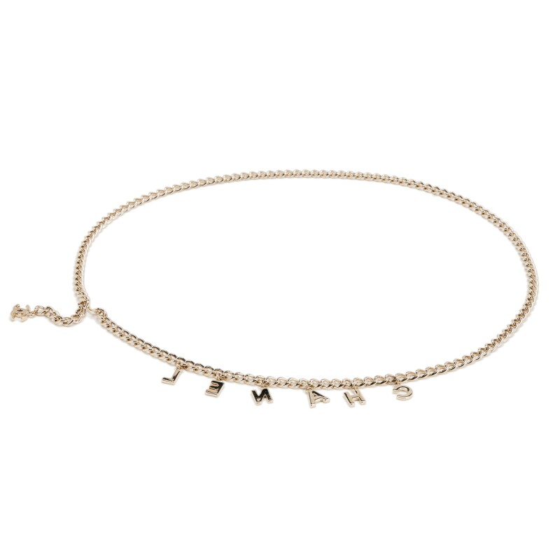 Chanel Gold Metal CC Chain Letter Charm Belt, 2013 Available For