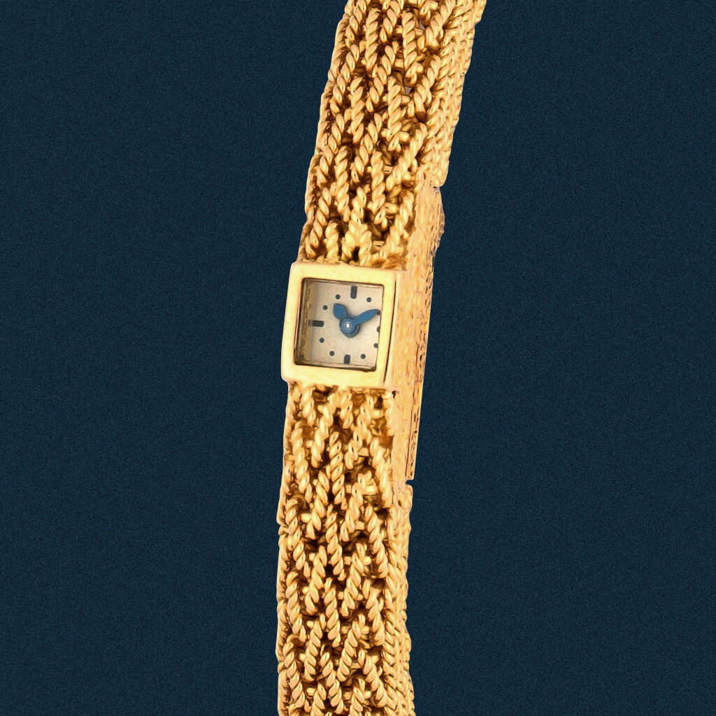 View full screen - View 1 of Lot 8. A yellow gold bracelet watch | Circa 1961.