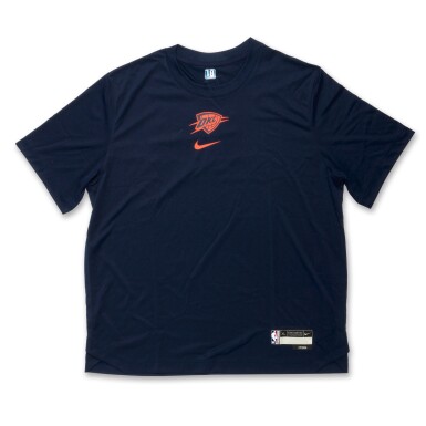 View full screen - View 1 of Lot 104. Keyontae Johnson Oklahoma City Thunder 2023-2024 City Edition Warmup Set.