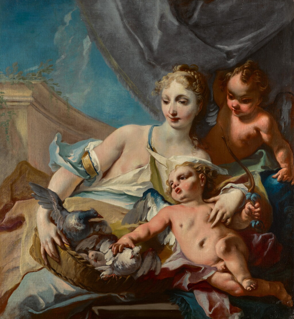 View full screen - View 1 of Lot 174. Venus, Cupid and putto.