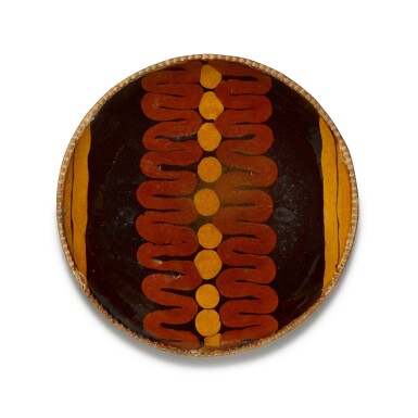 View full screen - View 1 of Lot 160. Bernard Leach (1887-1979) | A slipware dish | Showa period, 20th century.