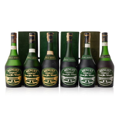 View full screen - View 1 of Lot 6822. Menuet Grande Champagne Cognac Mixed Lot (6 BT70).