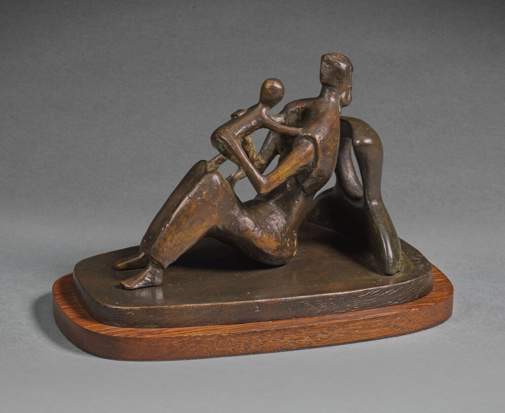 View full screen - View 1 of Lot 14. HENRY MOORE | MAQUETTE FOR MOTHER AND CHILD: ARMS.