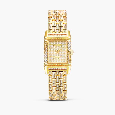 View full screen - View 1 of Lot 1320. Diamond 'Reverso' Wristwatch | 積家 | 鑽石 腕錶.