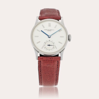 View full screen - View 1 of Lot 192. Reference 96 Calatrava | A stainless steel wristwatch, Made in 1932.