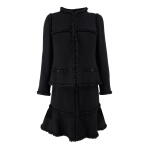 by Karl Lagerfeld Haute Couture Black Wool Jacket with Matching Dress Edged in Ribbon Worked and Beaded Braid, Fall-Winter 2007-08