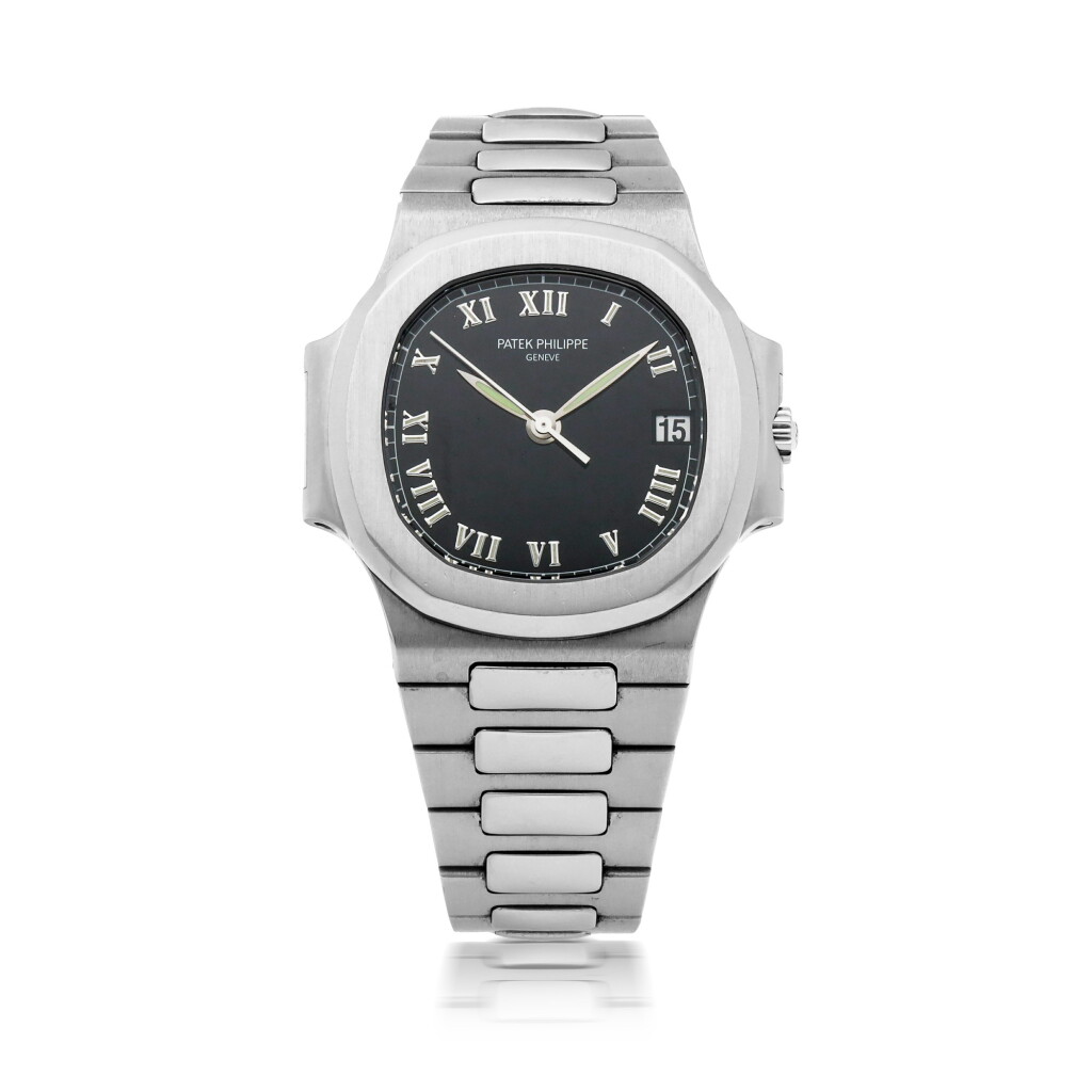 View full screen - View 1 of Lot 310. NAUTILUS, REF 3800 STAINLESS STEEL WRISTWATCH WITH DATE AND BRACELET MADE IN 2001 .