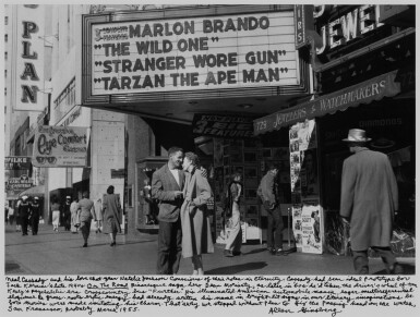 View full screen - View 1 of Lot 117. Neal Cassady and Natalie Jackson Conscious of Their Roles in Eternity, Market Street, San Francisco.