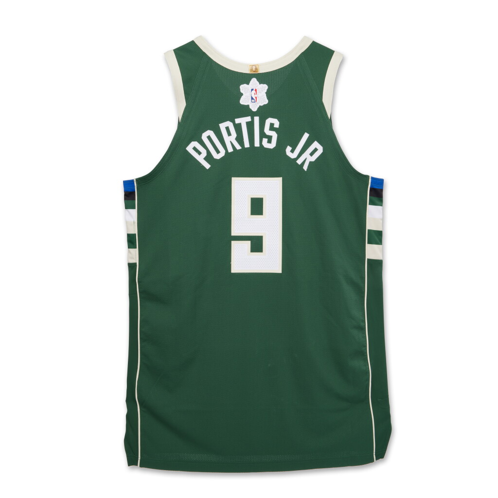 View full screen - View 1 of Lot 48. Bobby Portis Jr. 'Christmas Day' Milwaukee Bucks 2023-2024 Game Worn Icon Edition Jersey.