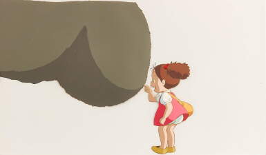 View full screen - View 1 of Lot 1. Mei Poking Totoro’s Tail Animation Cels | 小梅戳龍貓尾巴賽璐璐.