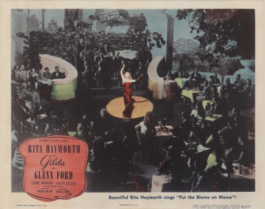 View full screen - View 1 of Lot 95. Gilda (1946), lobby card, US.