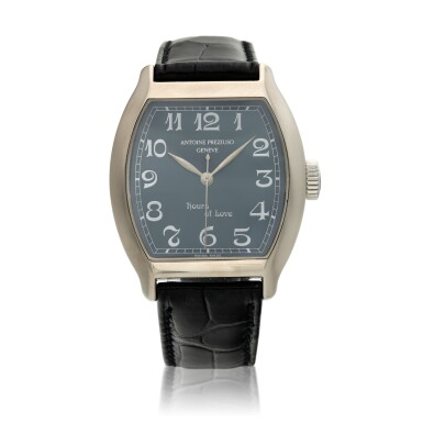 View full screen - View 1 of Lot 235. Hour of Love, A limited edition stainless steel wristwatch with concealed erotic automaton, Circa 2000.
