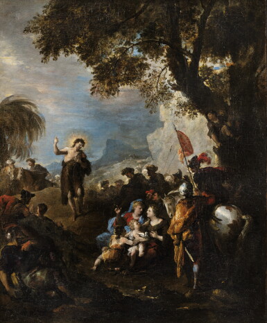 View full screen - View 1 of Lot 36. JOSEPH PARROCEL | THE SERMON OF ST JOHN THE BAPTIST, A SKETCH FOR THE MAY OF NOTRE-DAME .