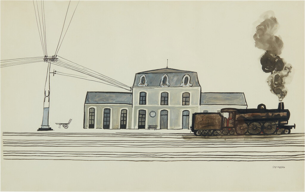View full screen - View 1 of Lot 689. SAUL STEINBERG | UNTITLED (TRAIN).