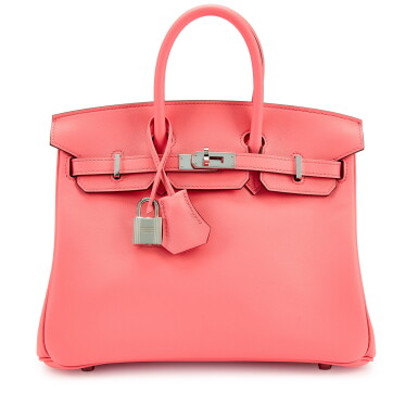 View full screen - View 1 of Lot 5618. Rose D'Ete Swift Birkin 25 Palladium Hardware, 2020.