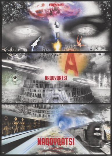 View full screen - View 1 of Lot 157. Naqoyqatsi (2002), first Japanese release poster (2004).