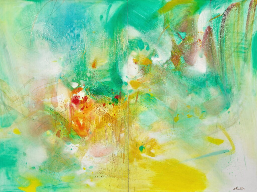 View full screen - View 1 of Lot 1040. Chu Teh-Chun 朱德群 | Printemps précoce 春雪.