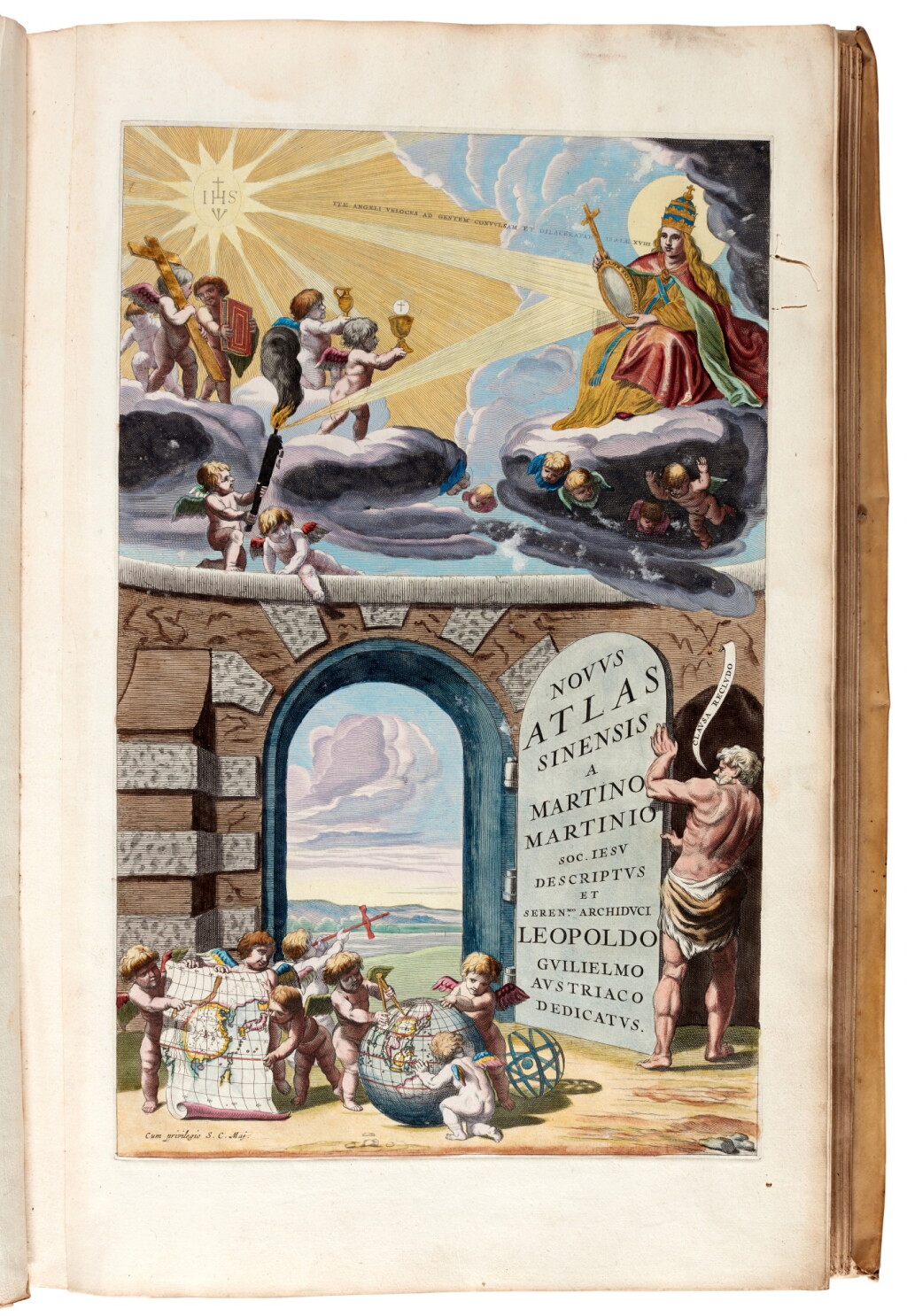 View full screen - View 1 of Lot 59. Blaeu and Martini | Novus Atlas Sinensis, 1655, folio, publisher's vellum gilt.