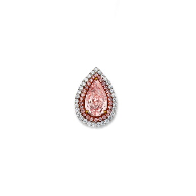 View full screen - View 1 of Lot 31. Fancy Pink Diamond, Colored Diamond and Diamond Pendant-Necklace 彩粉紅色鑽石配彩色鑽石及鑽石吊墜項鏈.