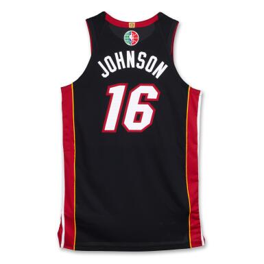 View full screen - View 1 of Lot 115. Keshad Johnson ‘Mexico City Games’ Miami Heat 2024-2025 Game Issued Icon Edition Jersey .