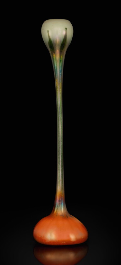 View full screen - View 1 of Lot 440. TIFFANY STUDIOS | “EGYPTIAN ONION” FLOWER FORM VASE.