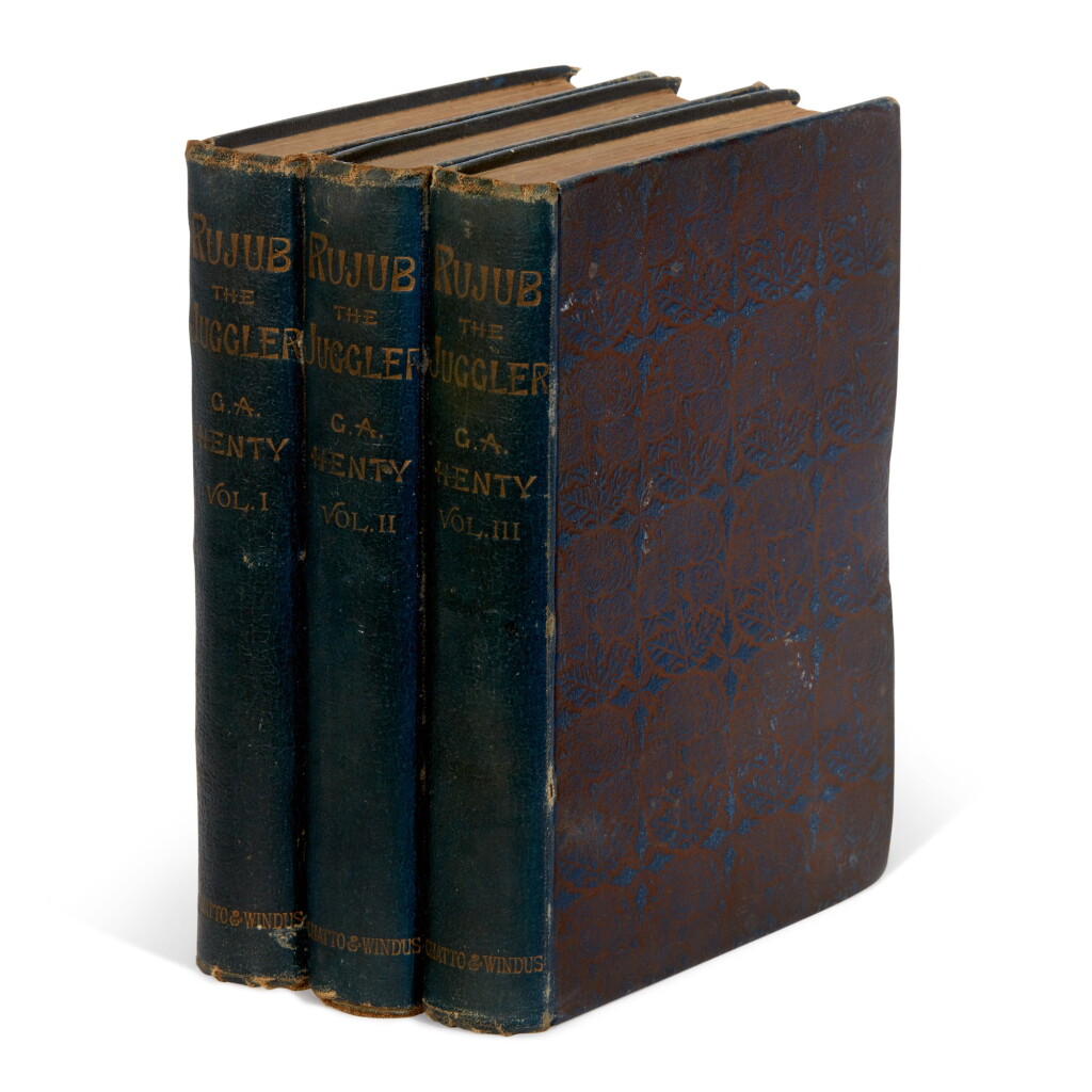 View full screen - View 1 of Lot 61. G.A. Henty | Rujub, the Juggler, 1893, original cloth, first edition.
