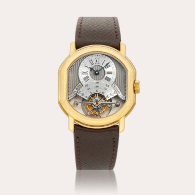 View full screen - View 1 of Lot 2150. A pink gold tourbillon wristwatch, Circa 1995 | 粉紅金陀飛輪腕錶,約1995年製.