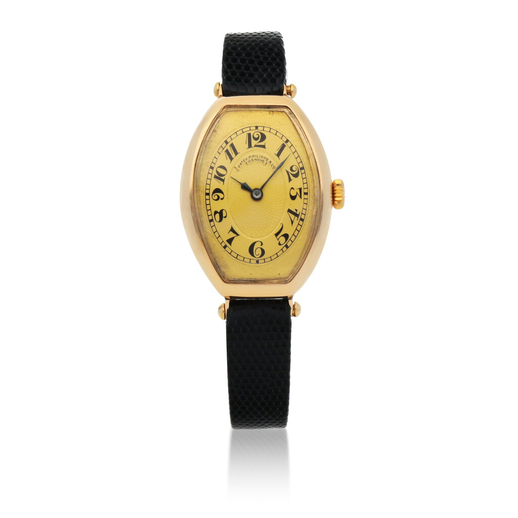 View full screen - View 1 of Lot 57. REF 3 YELLOW GOLD WRISTWATCH MADE IN 1917.