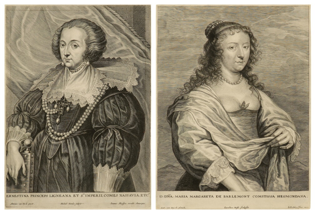 View full screen - View 1 of Lot 788. Ernestine de Ligne; and Marie-Marguerite de Berlaymont, from the Iconography series.