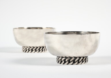 View full screen - View 1 of Lot 404. Two Similar French Silver-Plated Bowls, Jean Després, Paris, Mid 20th Century.