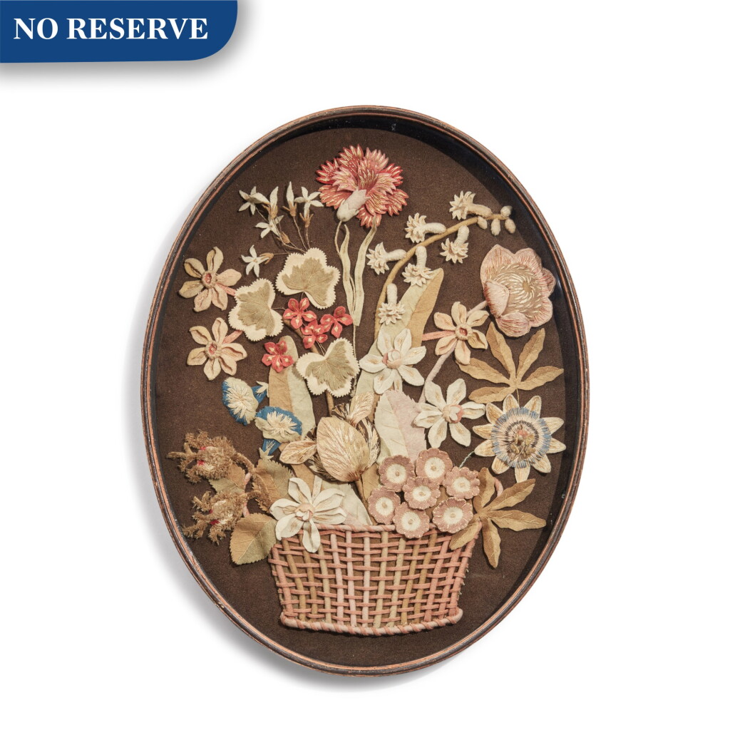 View full screen - View 1 of Lot 384. A Felt-Work Still Life, Circa 1780.