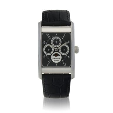 View full screen - View 1 of Lot 114. Edward Piguet, Ref. 25799BC/O/001CR/01 White gold perpetual calendar wristwatch with moon phases and leap-year indication Circa 2001.