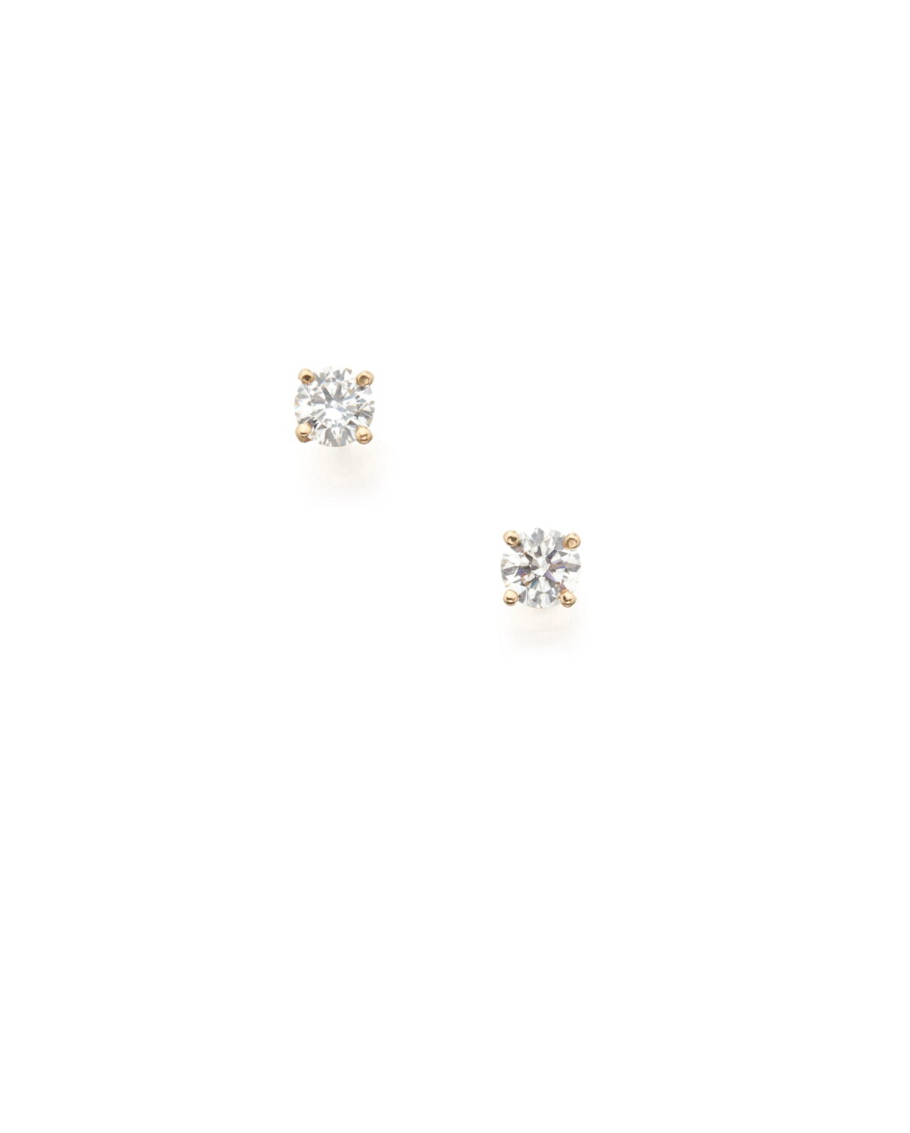 View full screen - View 1 of Lot 41. PAIR OF DIAMOND STUDS.