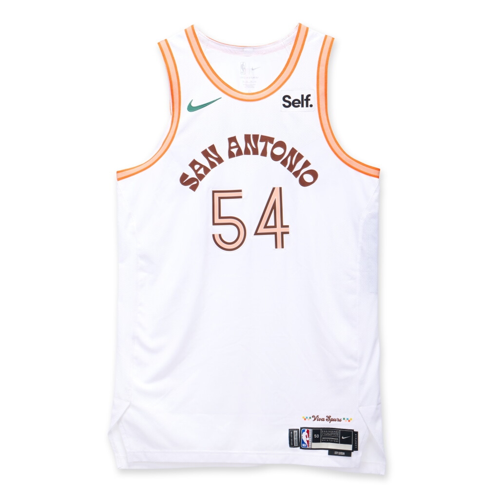 View full screen - View 1 of Lot 167. Sandro Mamukelashvili San Antonio Spurs 2023-2024 In-Season Tournament Game Worn City Edition Jersey .