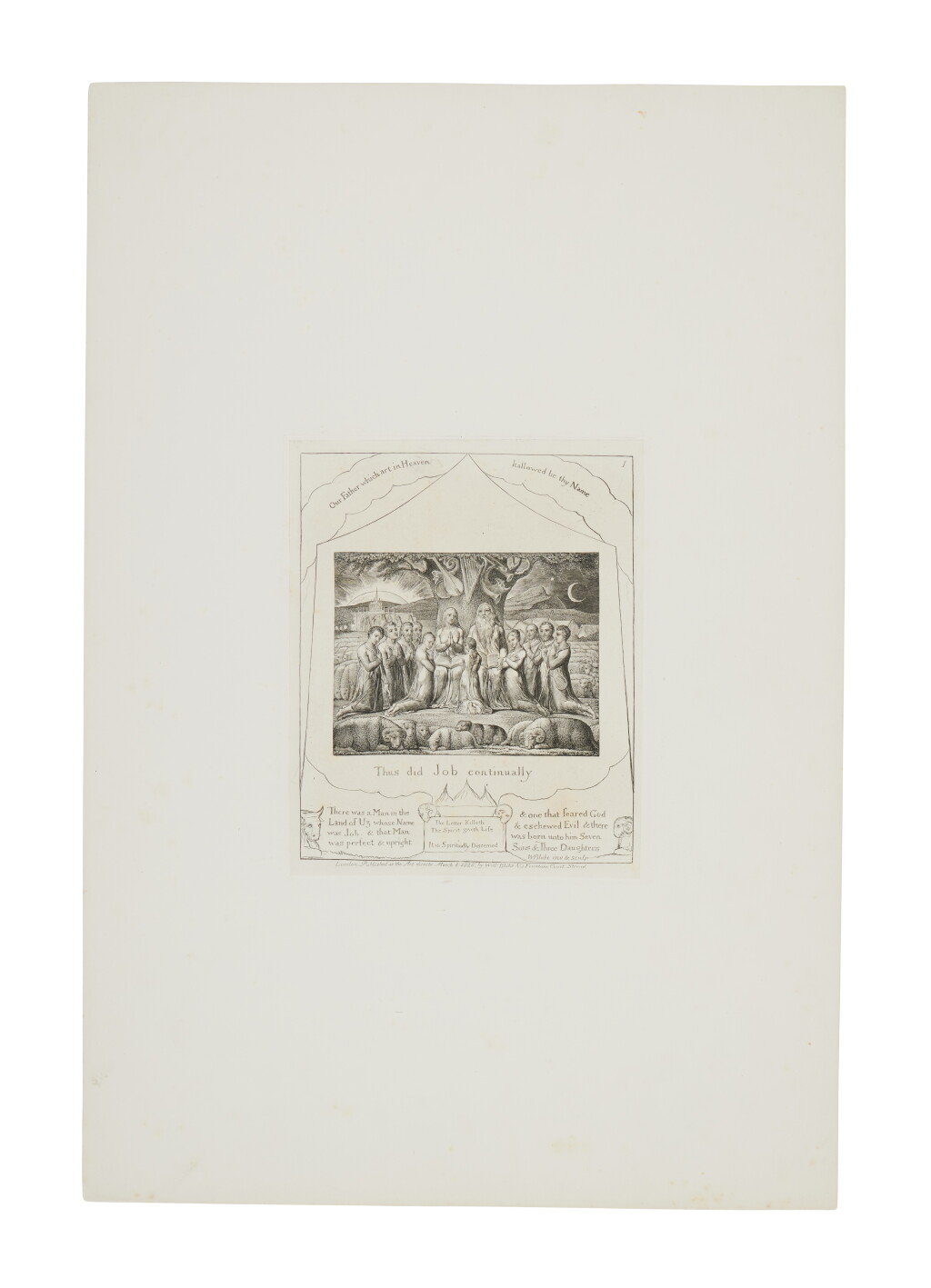 View full screen - View 1 of Lot 576. Illustrations of the Book of Job (Binyon 105-126; Bindman 625-646; Bentley 421).