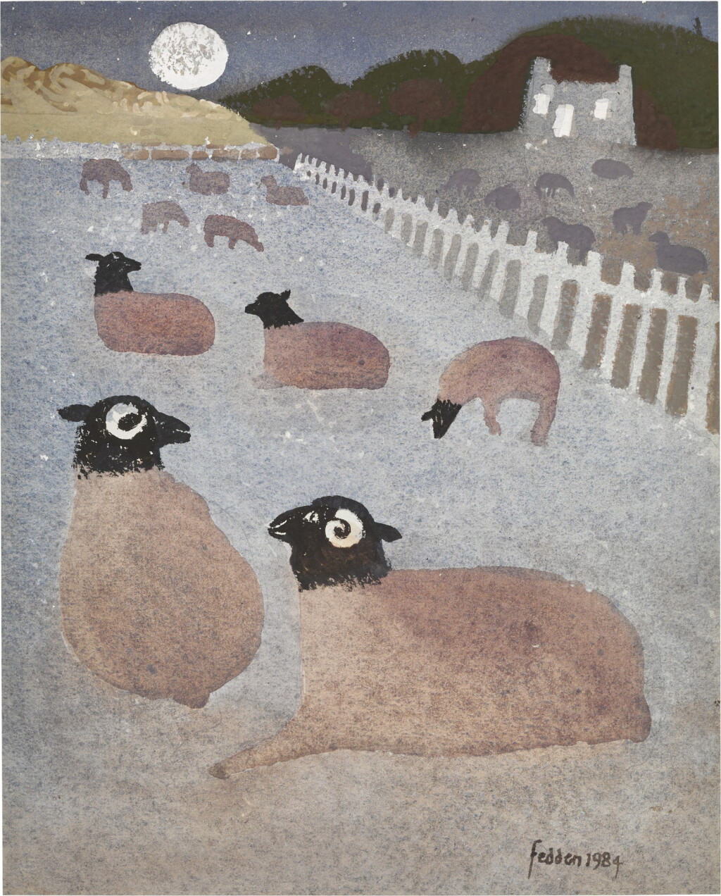 View full screen - View 1 of Lot 50. Sheep in the Snow.