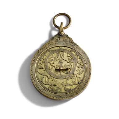 View full screen - View 1 of Lot 104. A fine Safavid brass astrolabe, signed by 'Abd al-A'immah, Persia, dated 1131 AH/1718-19 AD.