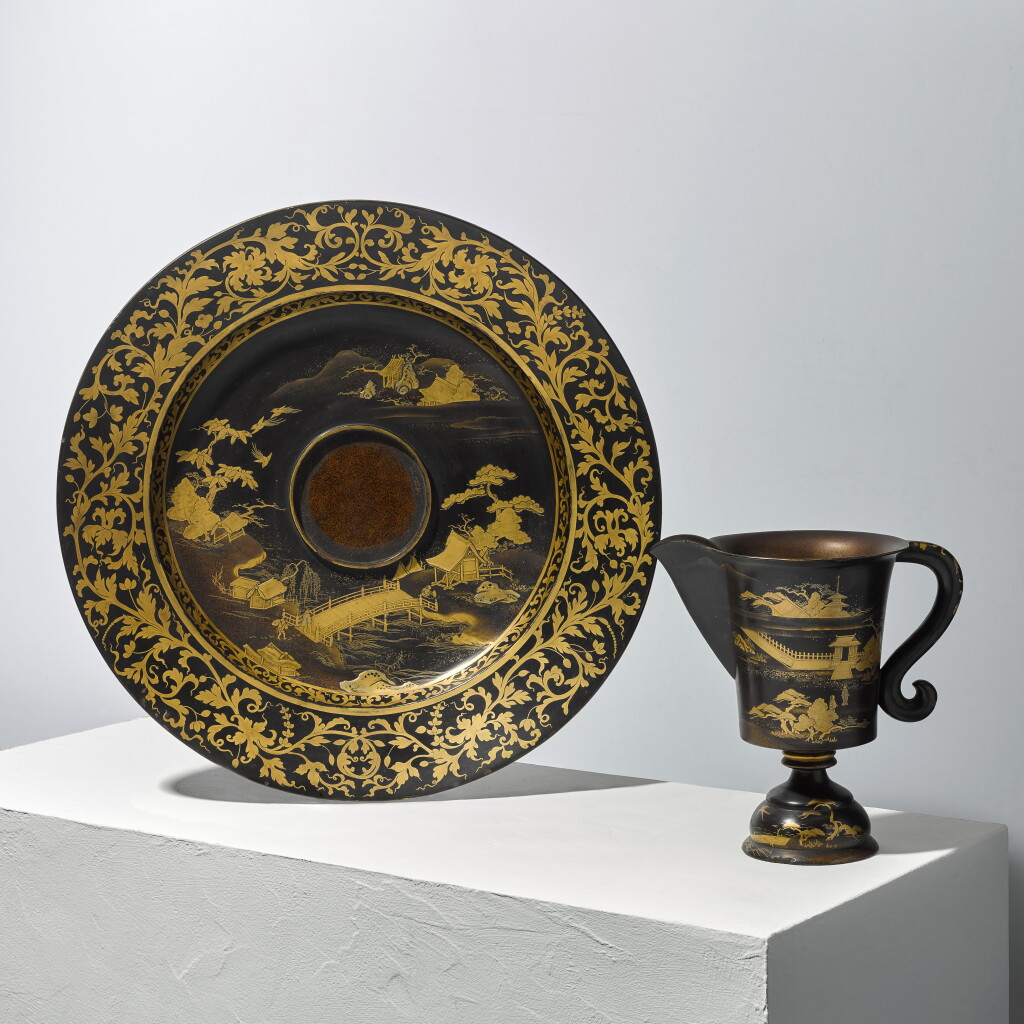 Voir en plein écran - Voir 1 du lot 10. A fine lacquer ewer and basin | Edo period, late 17th century.